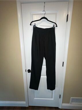 Boohoo Classic Pleated High Waist Black Dress Pants